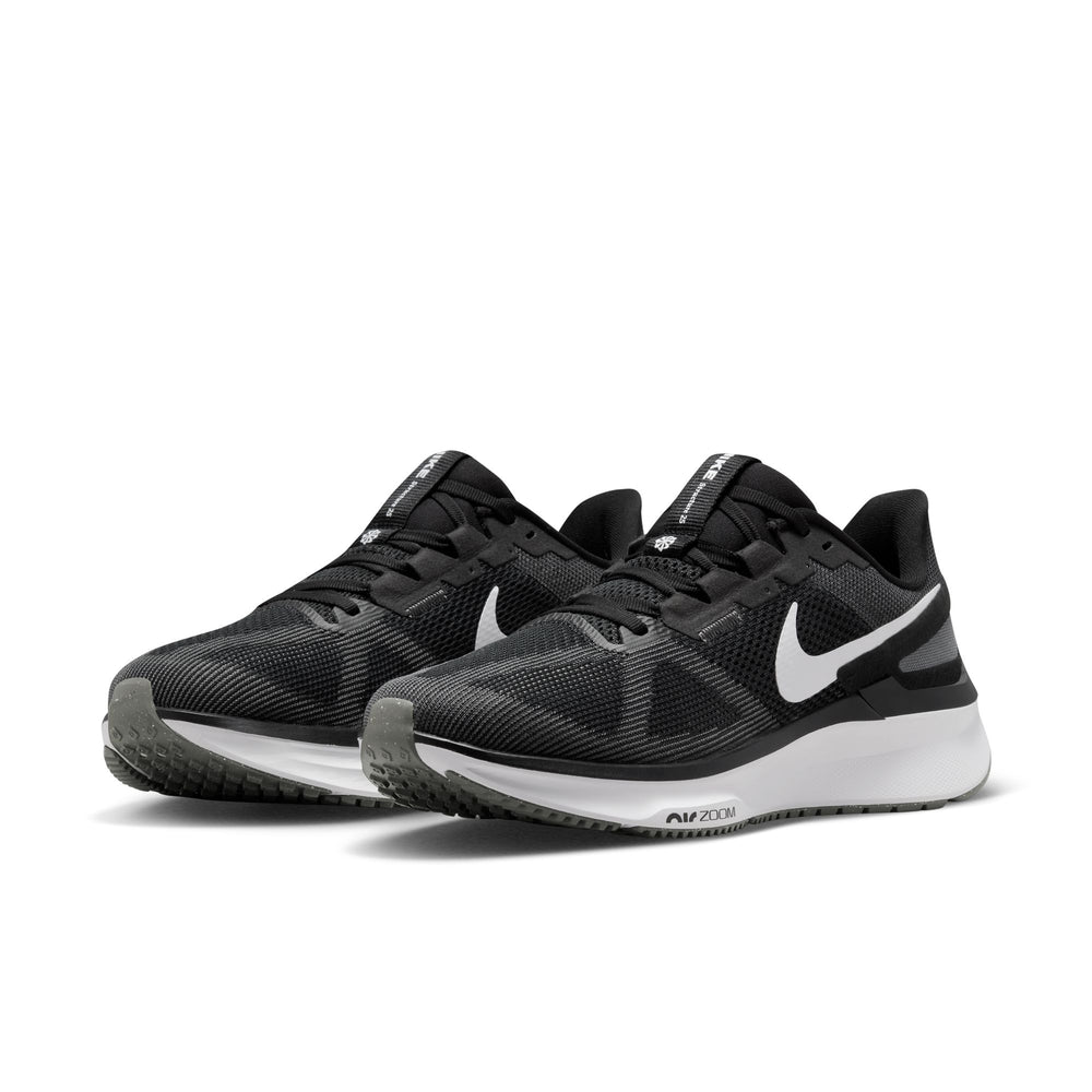 Nike Men's Air Zoom Structure 25 Running Shoes Black / White / Iron Grey - achilles heel