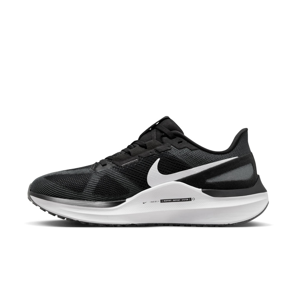 Nike Men's Structure 25 Running Shoes Black / White / Iron Grey - achilles heel