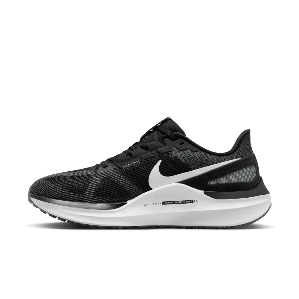 Nike Men's Air Zoom Structure 25 Running Shoes Black / White / Iron Grey - achilles heel
