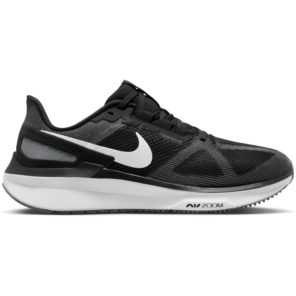 Nike Men's Structure 25 Wide Fit Running Shoes Black / White / Iron Grey - achilles heel