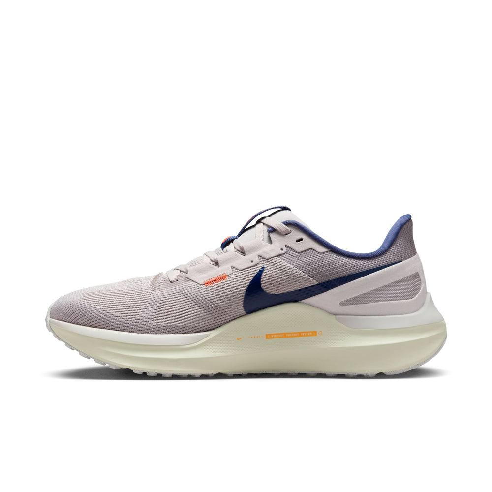 Nike Men's Air Zoom Structure 25 Running Shoes Light Iron Ore / Total Orange / Atmosphere Grey / Thunder Blue - achilles heel
