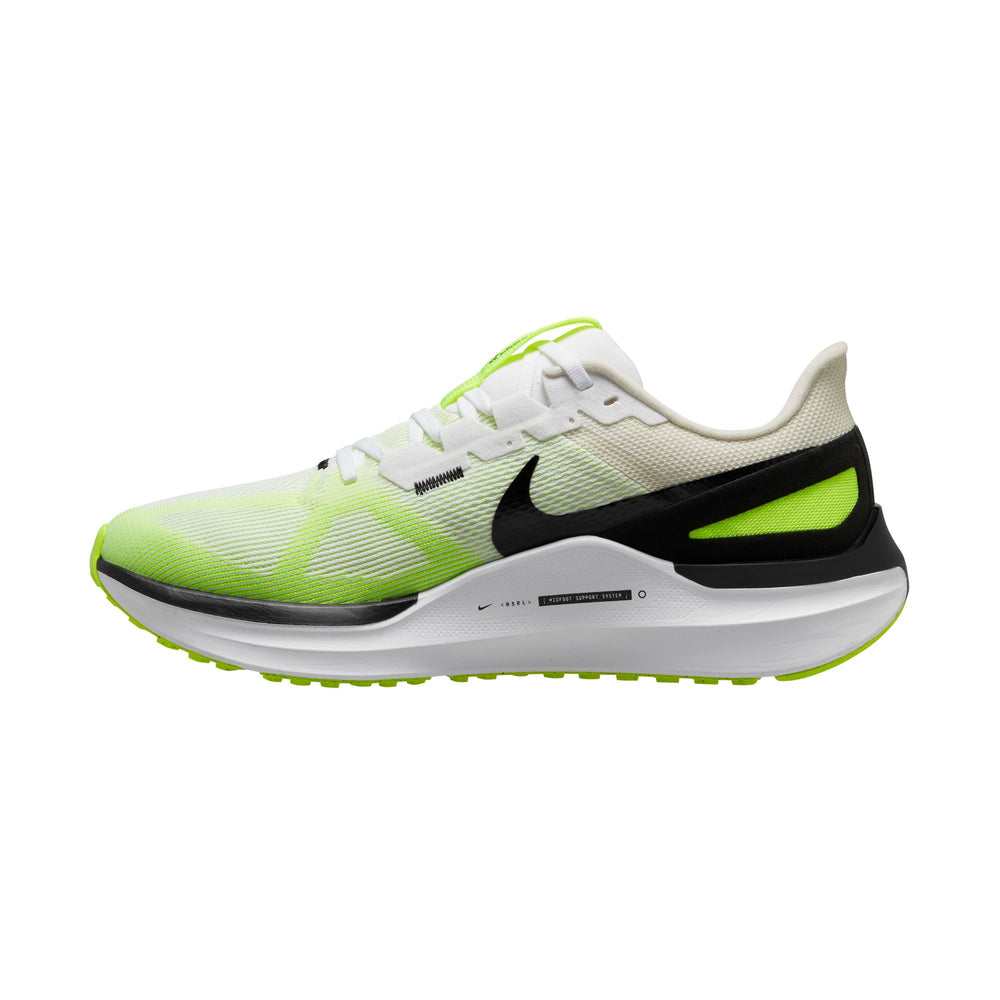 Nike Men's Air Zoom Structure 25 Running Shoes White / Black / Volt / Phantom - achilles heel