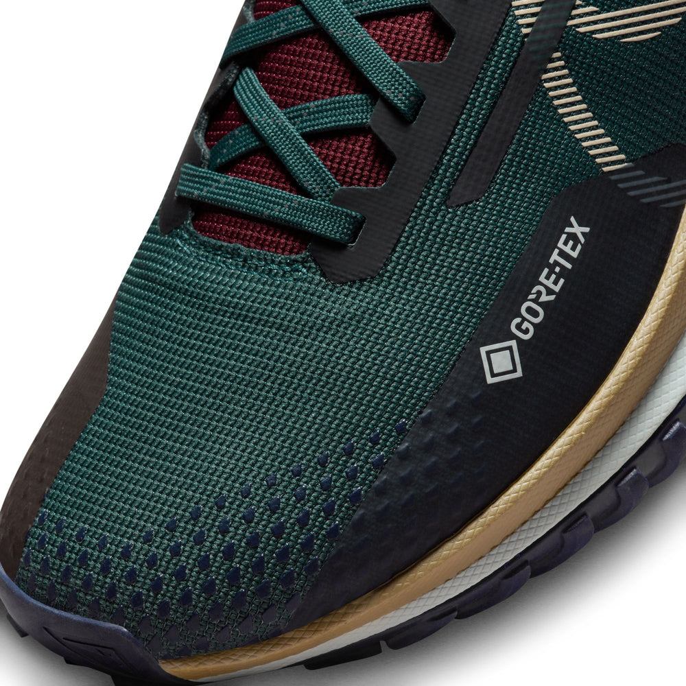 Nike Men's React Pegasus Trail 4 GORE-TEX Trail Running Shoes Deep Jungle / Khaki / Night Maroon - achilles heel