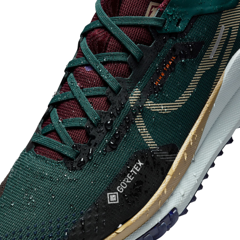 Nike Men's React Pegasus Trail 4 GORE-TEX Trail Running Shoes Deep Jungle / Khaki / Night Maroon - achilles heel