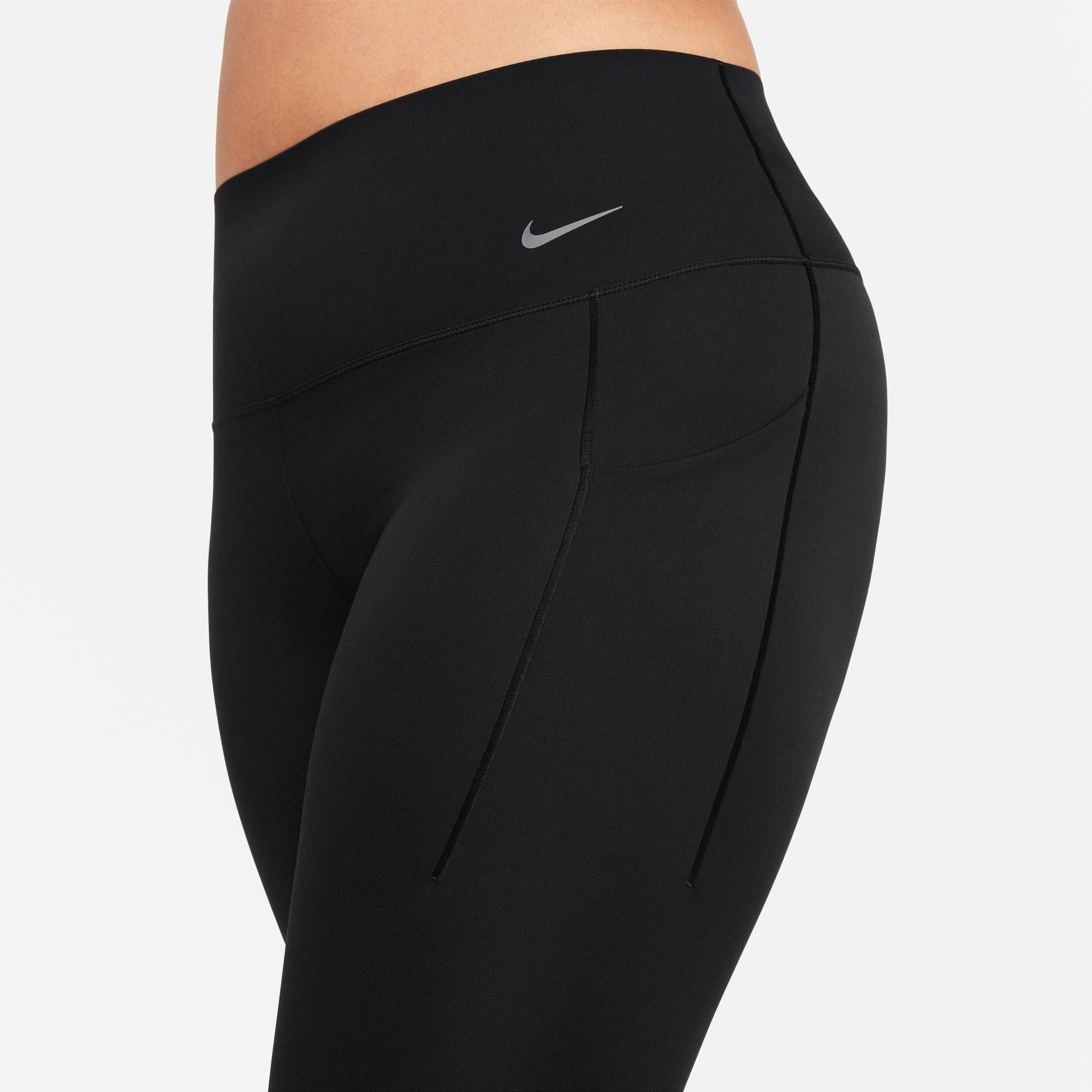 Nike Women's Universa Medium-Support High-Waisted 7/8 Leggings Black - Achilles Heel