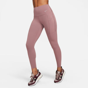 Nike Women's Universa Medium-Support High-Waisted 7/8 Leggings Smokey Mauve / Black - achilles heel