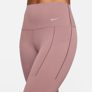 Nike Women's Universa Medium-Support High-Waisted 7/8 Leggings Smokey Mauve / Black - achilles heel