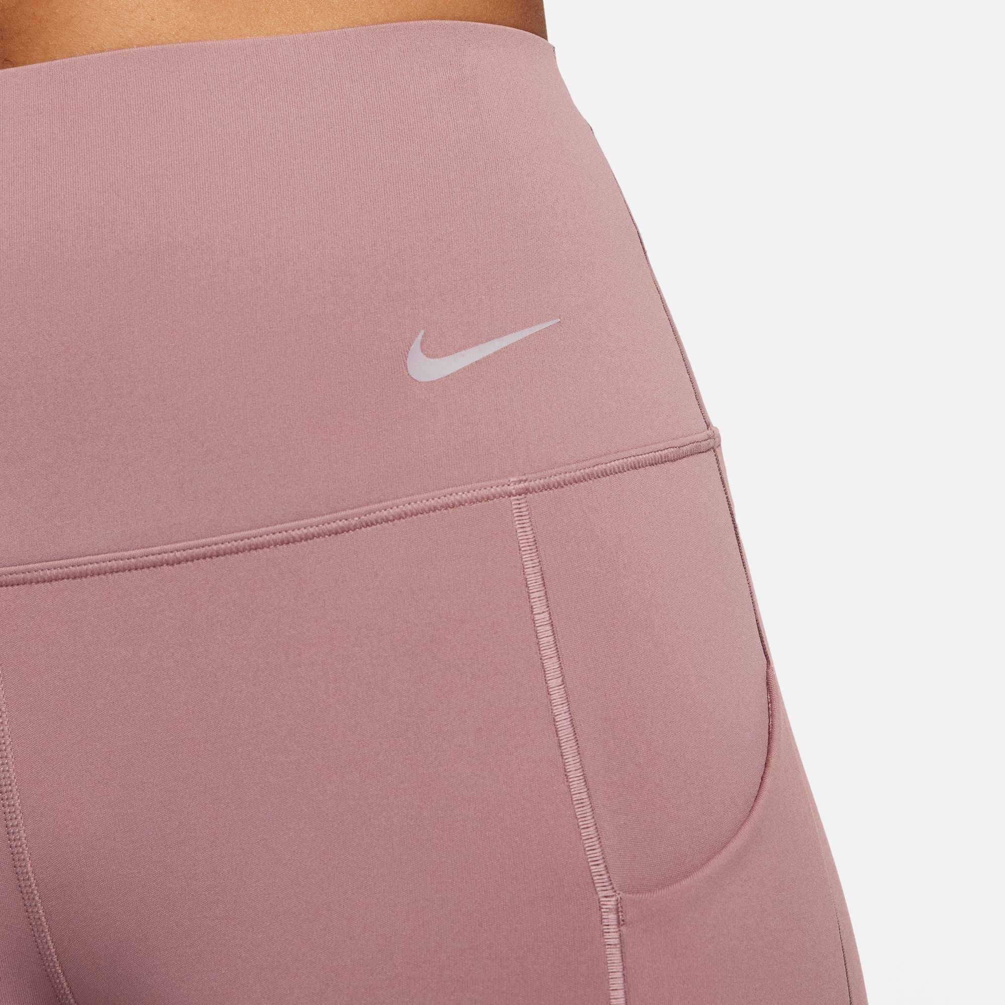 Nike Women's Universa Medium-Support High-Waisted 7/8 Leggings Smokey Mauve / Black - Achilles Heel