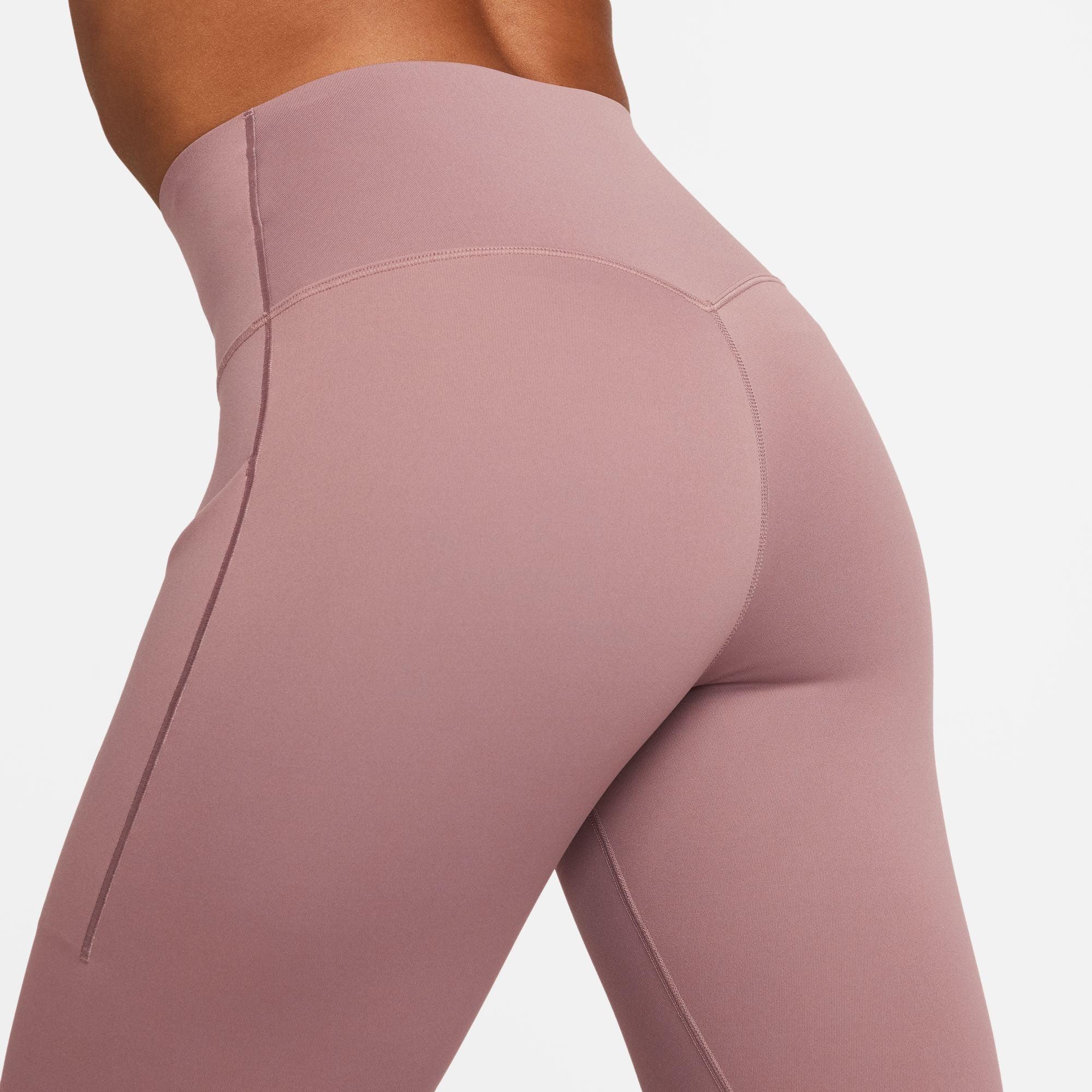 Nike Women's Universa Medium-Support High-Waisted 7/8 Leggings Smokey Mauve / Black - Achilles Heel