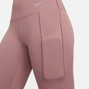 Nike Women's Universa Medium-Support High-Waisted 7/8 Leggings Smokey Mauve / Black - achilles heel