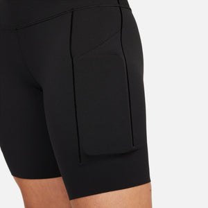 Nike Women's Universa Medium-Support High-Waisted 8 Inch Biker Shorts Black - achilles heel