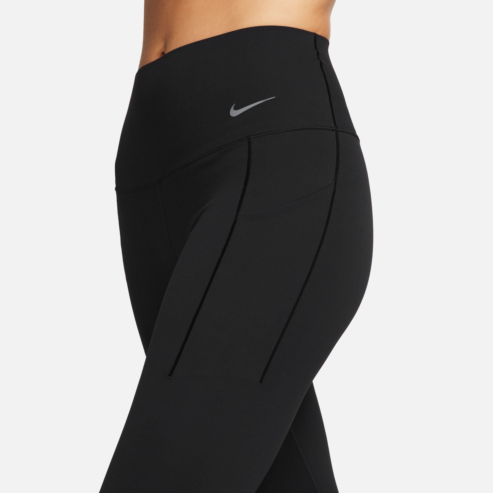 Nike Women's Universa Medium-Support High-Waisted Full Length Leggings Black - Achilles Heel