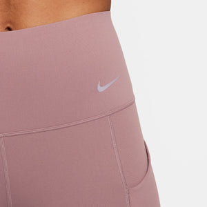 Nike Women's Universa Medium-Support High-Waisted Full Length Leggings Smokey Mauve / Black - achilles heel