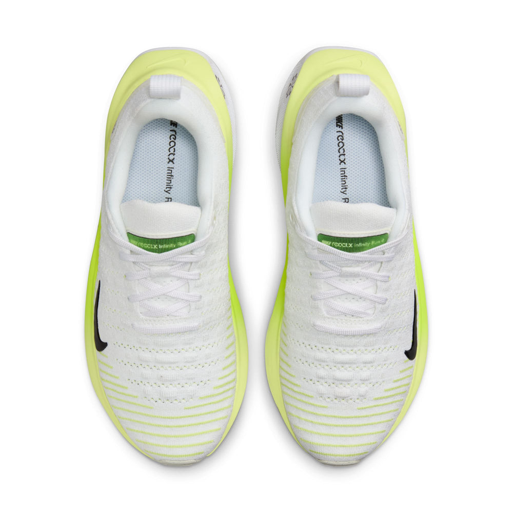 Nike Women's InfinityRN 4 White / Black / Lemon Twist - achilles heel