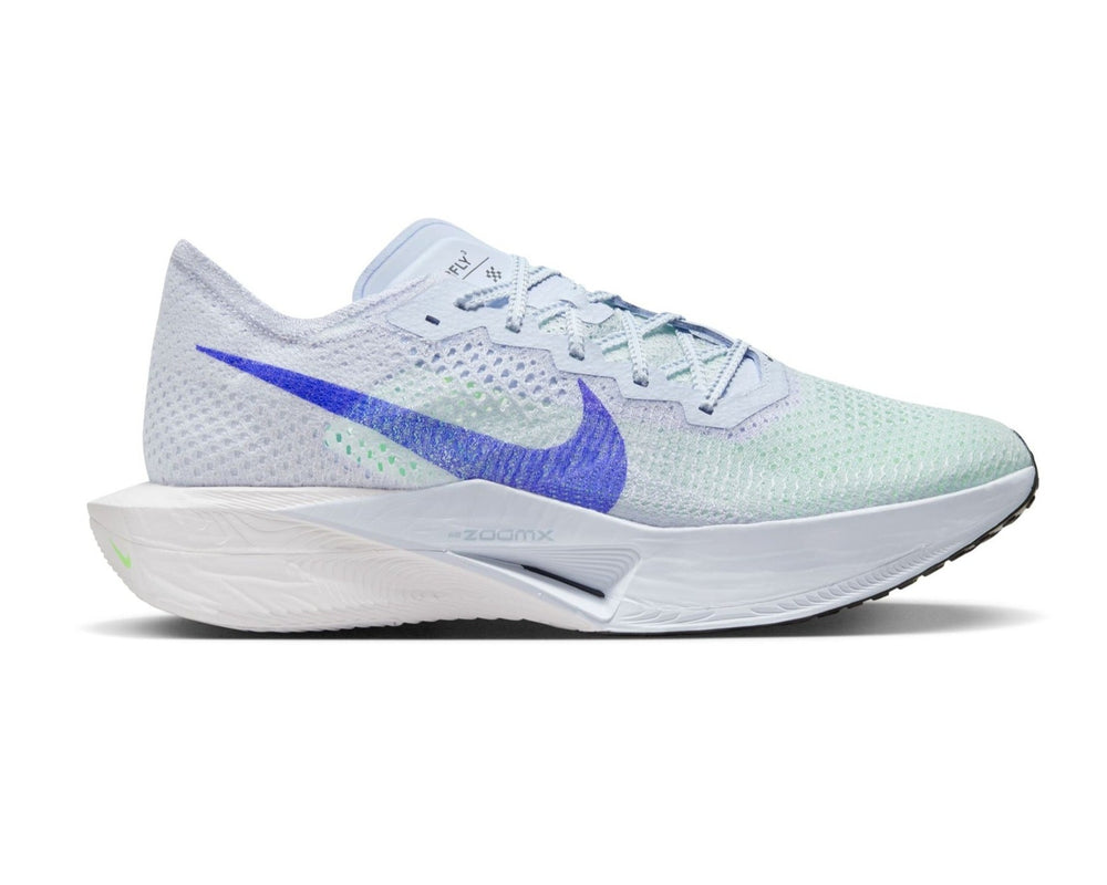 Nike Men's Vaporfly 3 Running Shoes Football Grey / Green Strike / Light Armoury Blue / Racer Blue - achilles heel