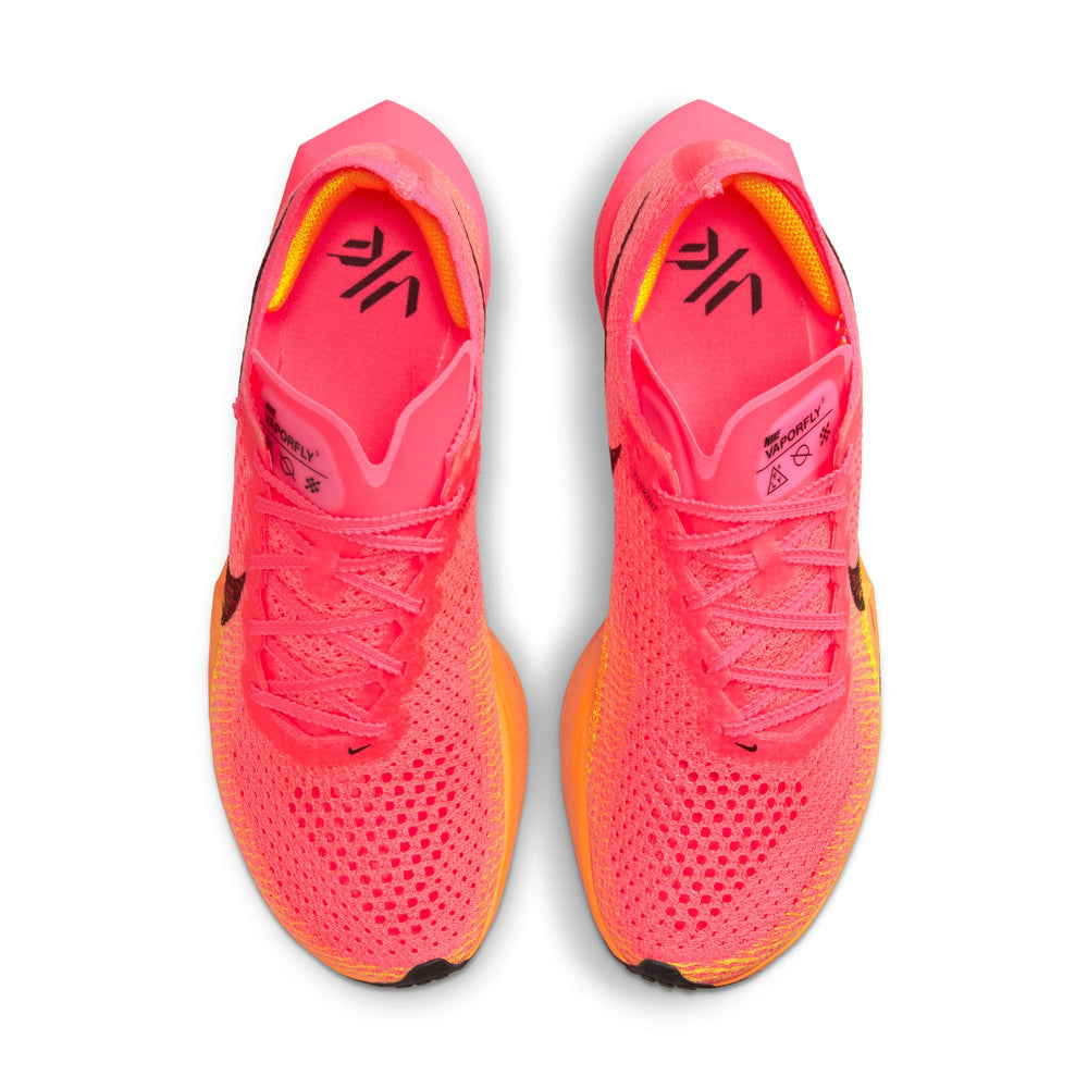 Nike Women's Vaporfly 3 Running Shoes Hyper Pink / Laser Orange / Black - achilles heel