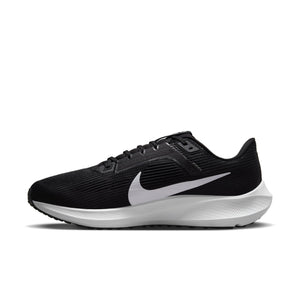 Nike Men's Pegasus 40 Wide Running Shoes Black / White / Iron Grey - achilles heel