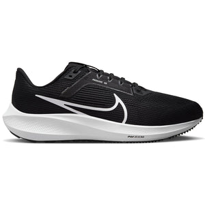 Nike Men's Pegasus 40 Wide Running Shoes Black / White / Iron Grey - achilles heel