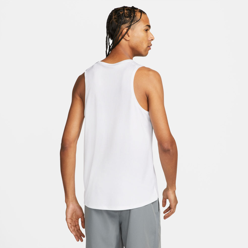 Nike Men's Dri-FIT Miler Tank White / Reflective Silver - achilles heel