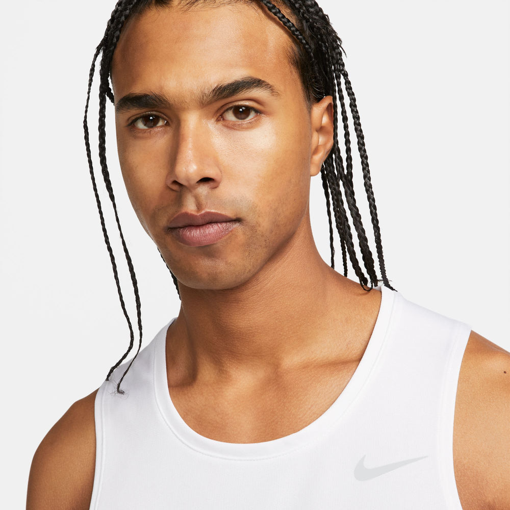 Nike Men's Dri-FIT Miler Tank White / Reflective Silver - achilles heel