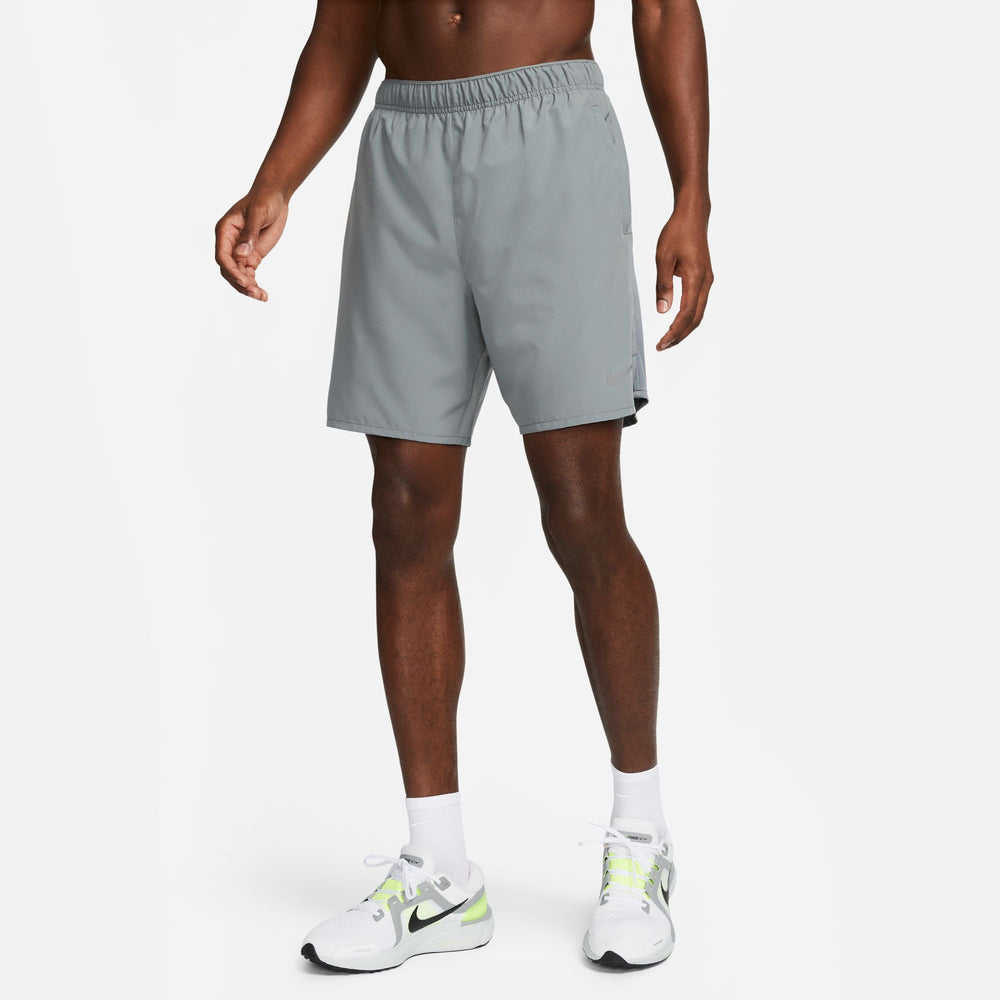 Nike Men's Dri-FIT Challenger 7 Inch 2-in-1 Running Shorts Smoke Grey / Reflective Silver - achilles heel