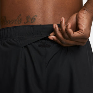 Nike Men's Dri-FIT Challenger 5 Inch Shorts Black / Black / Black - achilles heel