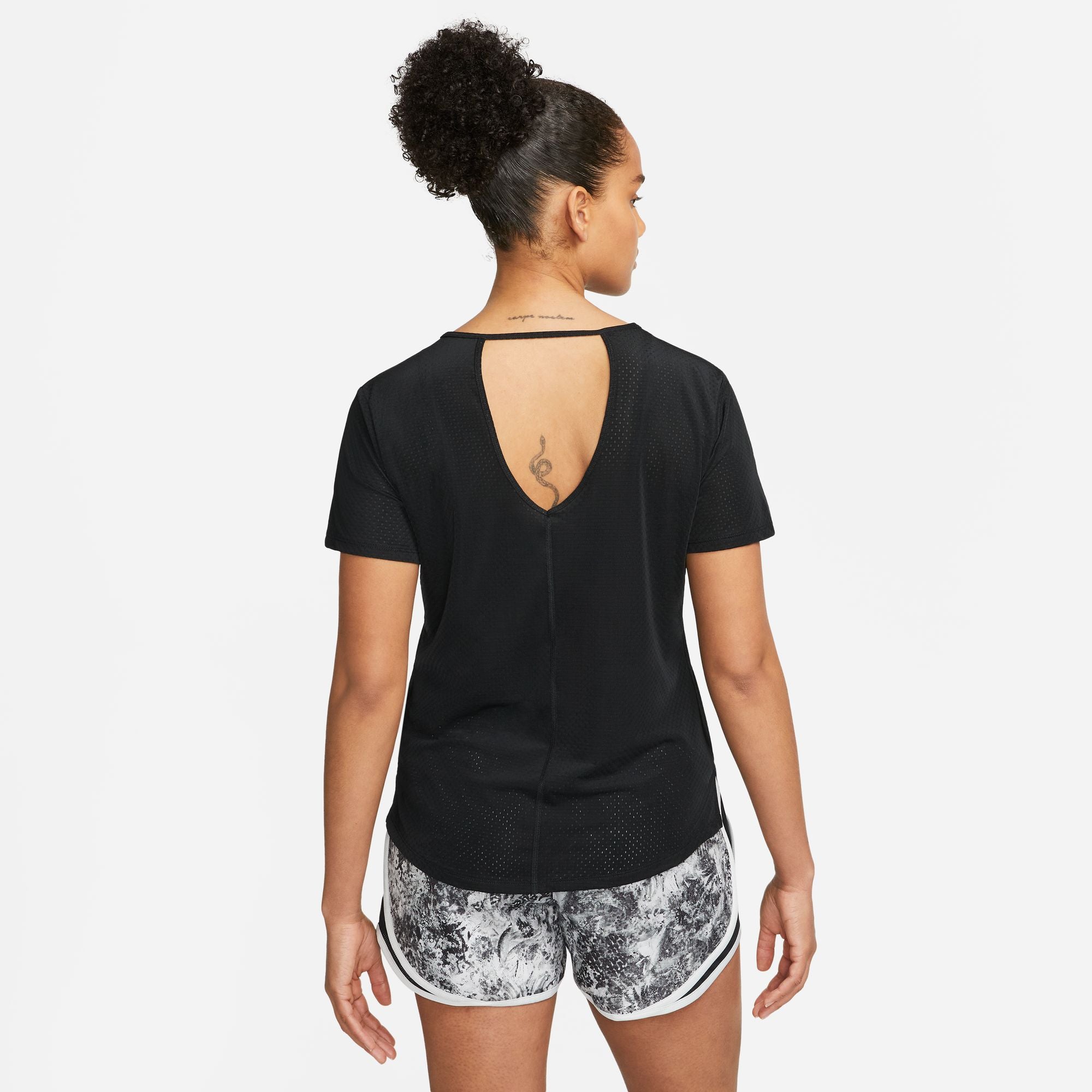 Nike Women's Dri-FIT One Breathe Tee Black / White - Achilles Heel