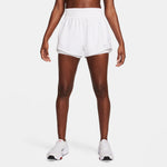 Nike Women's One Dri-FIT High Waisted 3 Inch 2 In 1 Shorts White / Reflective Silver