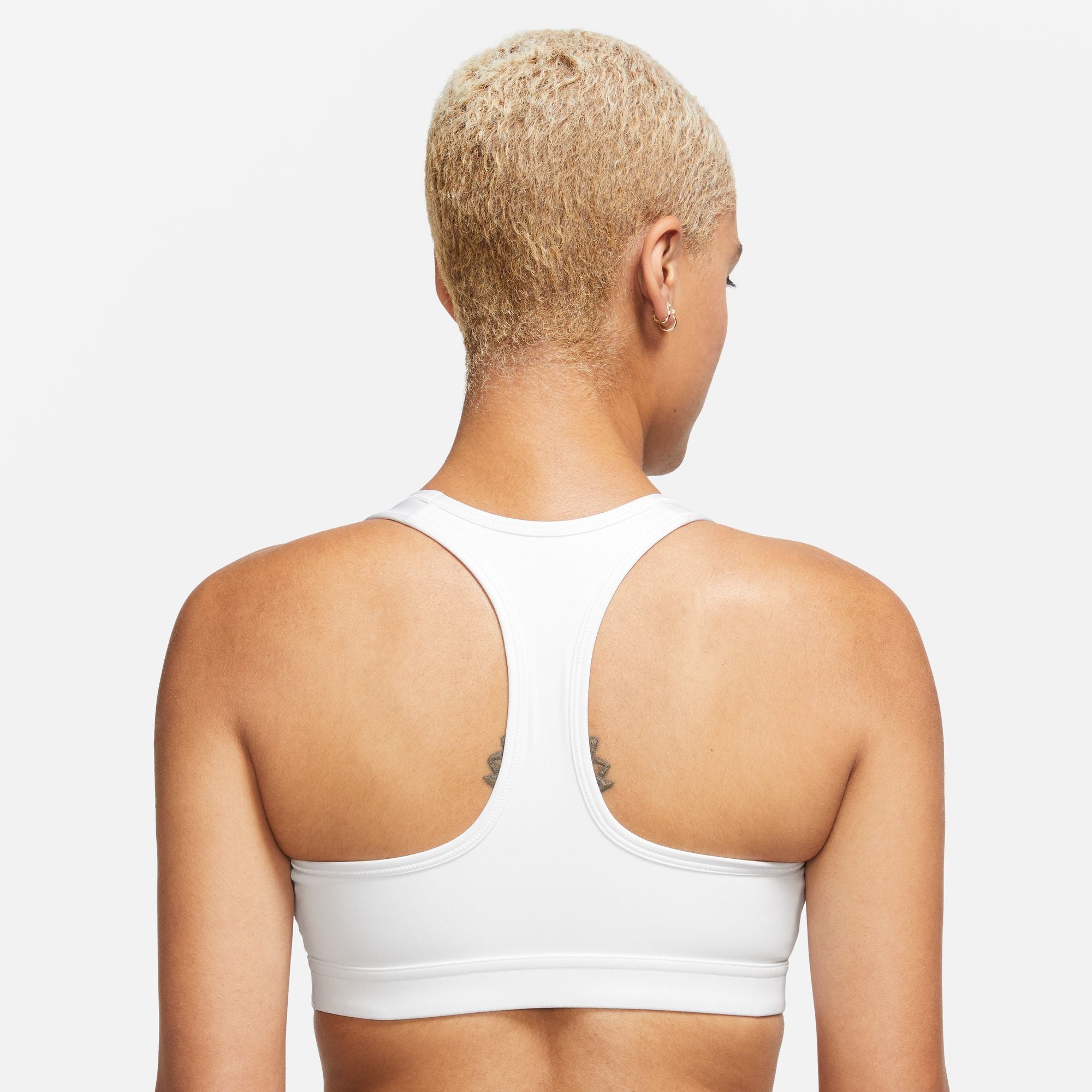 Nike Women's Swoosh Medium Support Bra White / Stone Mauve / Black - Achilles Heel