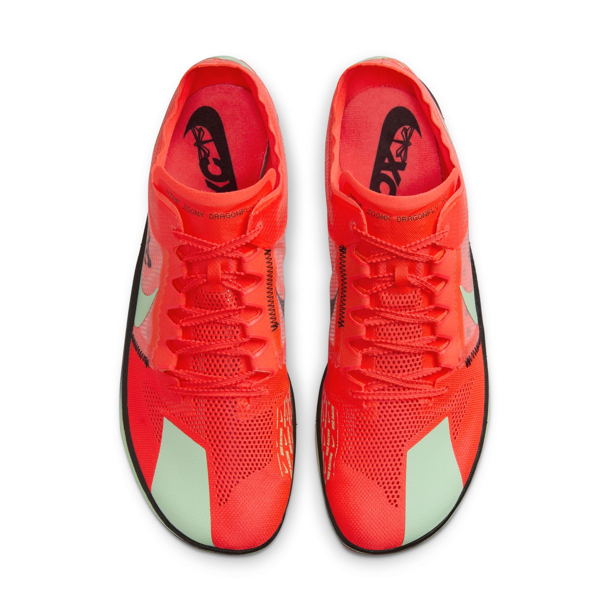 Nike ZoomX Dragonfly XC Running Spikes Bright Crimson / Vapor Green / Black - Achilles Heel