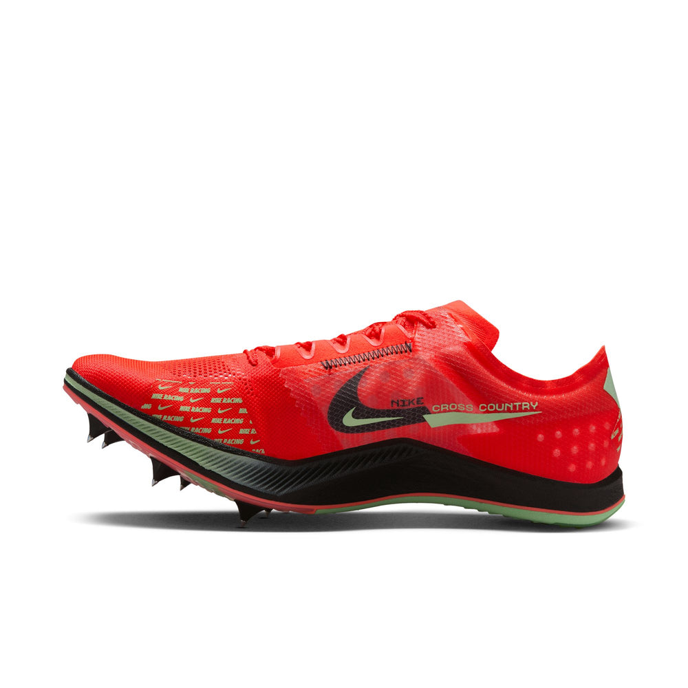Nike ZoomX Dragonfly XC Running Spikes Bright Crimson / Vapor Green / Black - achilles heel