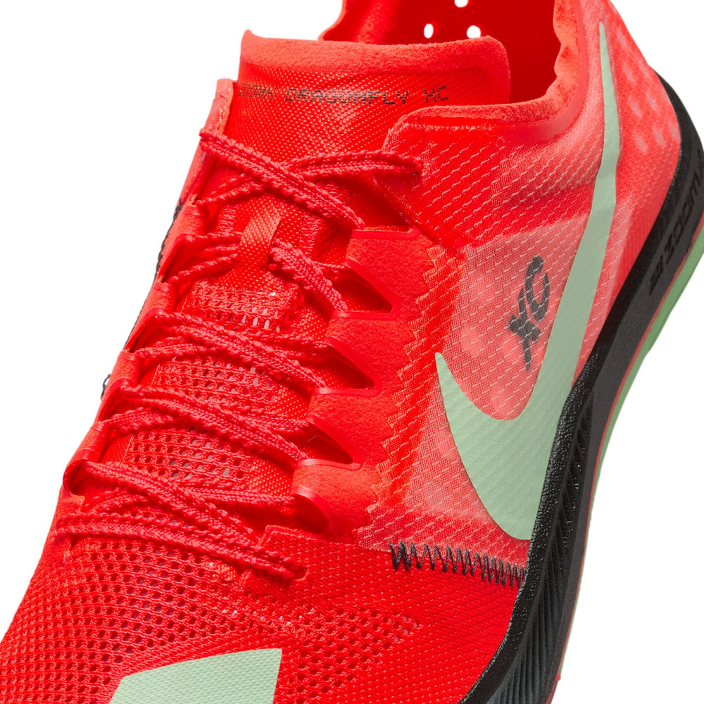 Nike ZoomX Dragonfly XC Running Spikes Bright Crimson / Vapor Green / Black - achilles heel