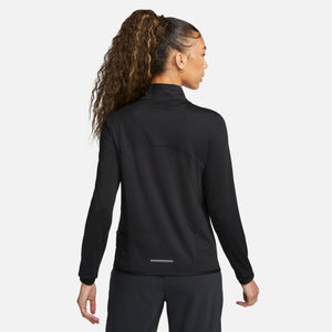 Nike Women's Dri-FIT Swift 1/4 Zip Running Top Black - achilles heel