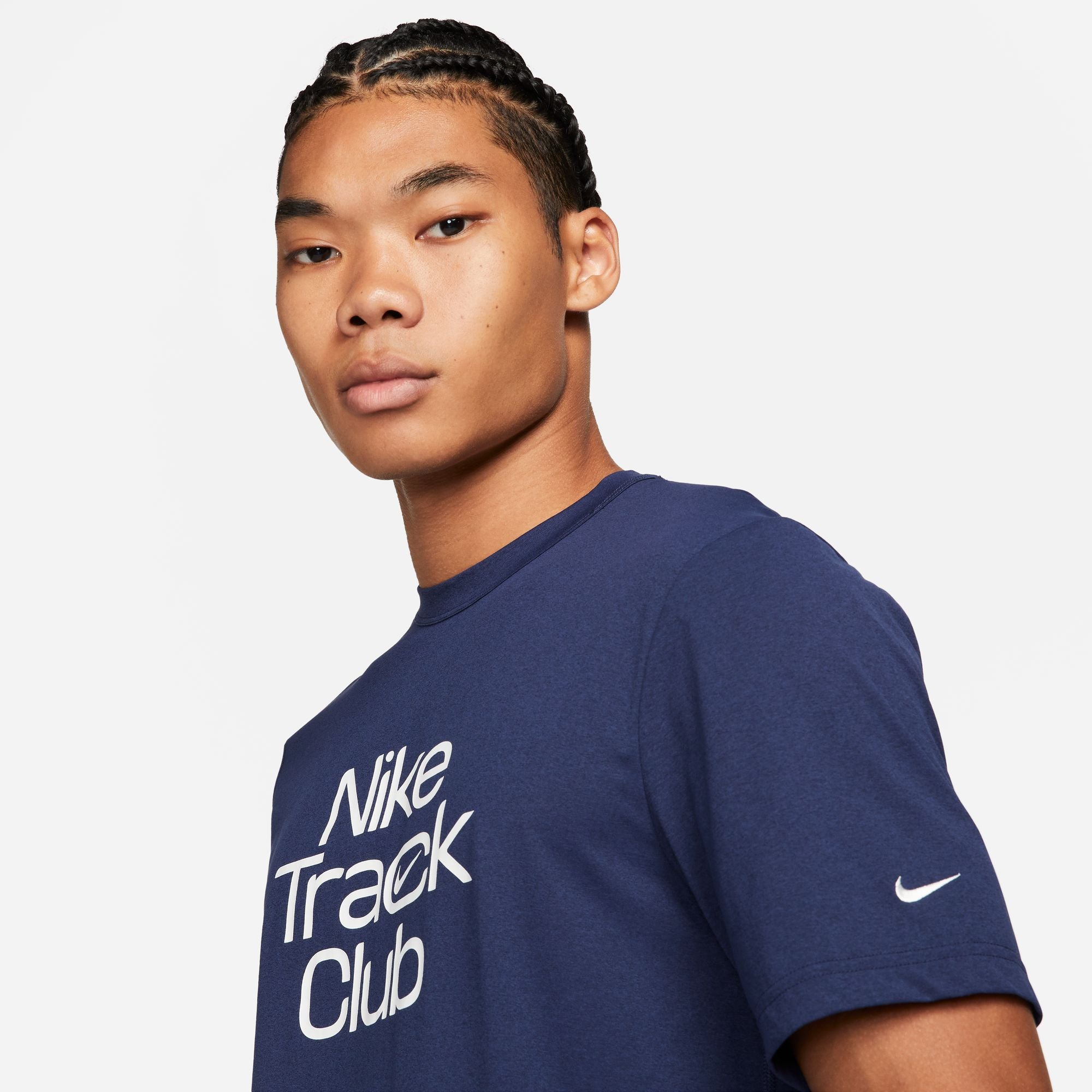 Nike Men's Dri-FIT Track Club Tee Midnight Navy / White – Achilles Heel
