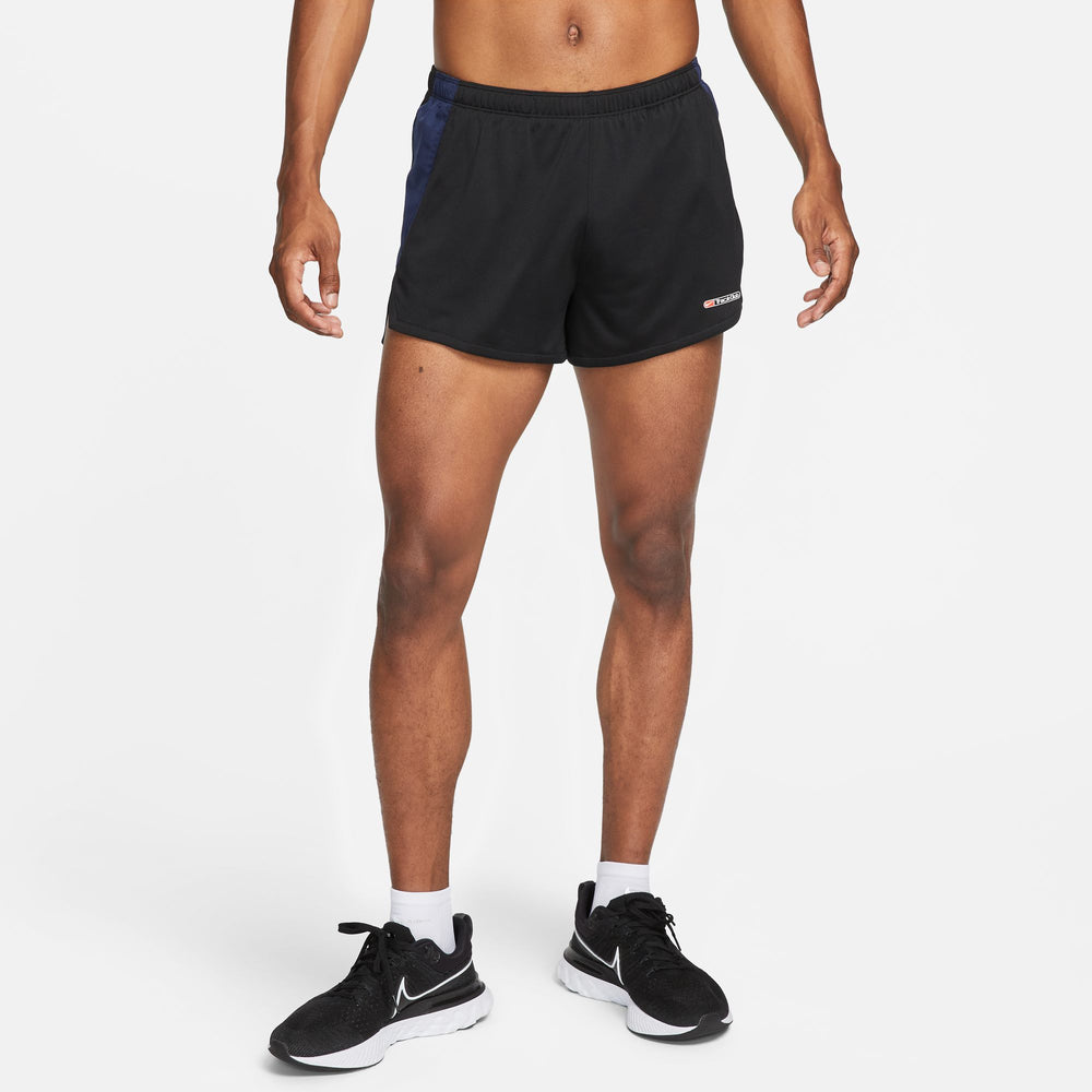 Nike Men's Track Club Dri-FIT 3 Inch Short Black / Midnight Navy / Summit White - achilles heel