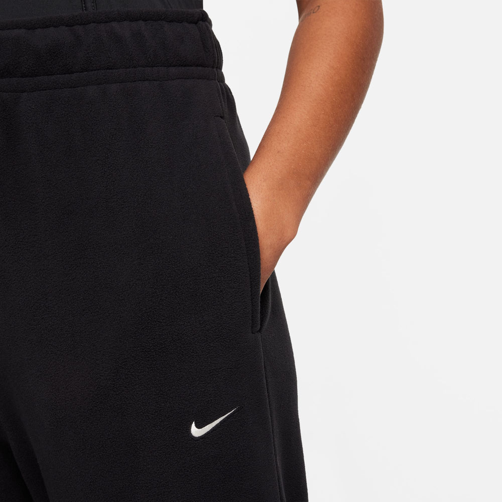 Nike Women's Therma-FIT One Loose Fleece Pants Black / Pale Ivory - achilles heel