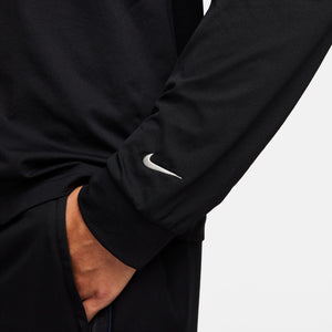 Nike Men's Dri-FIT Track Club Long Sleeve Black / Summit White - achilles heel