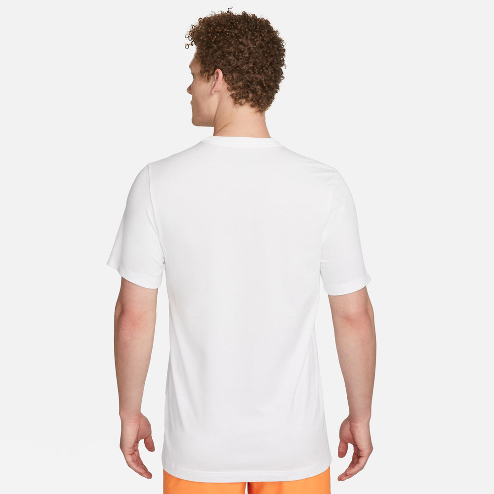 Nike Men's Dri-FIT Tee Heritage White / Orange - achilles heel