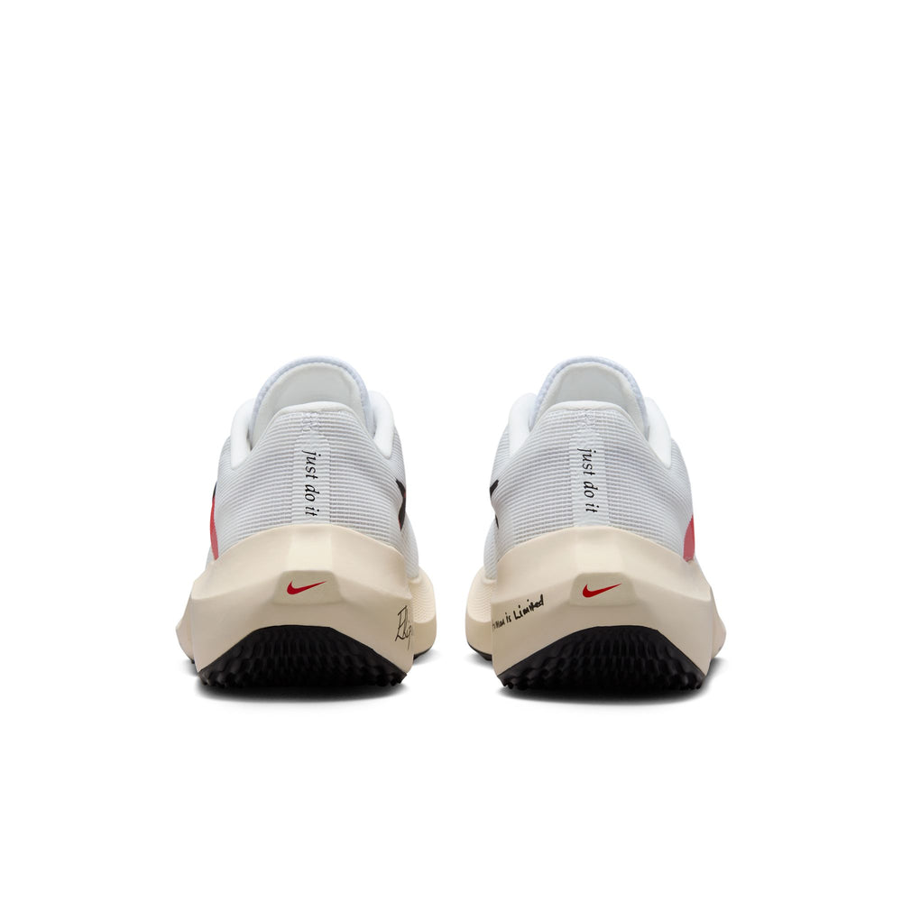 Nike Men's Zoom Fly 5 Eliud Kipchoge Running Shoes White / Black / Chile Red / Coconut Milk - achilles heel