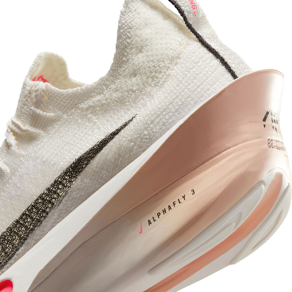 Nike Women's Alphafly 3 Running Shoes Sail / Crimson Tint / Guava Ice / Black - achilles heel