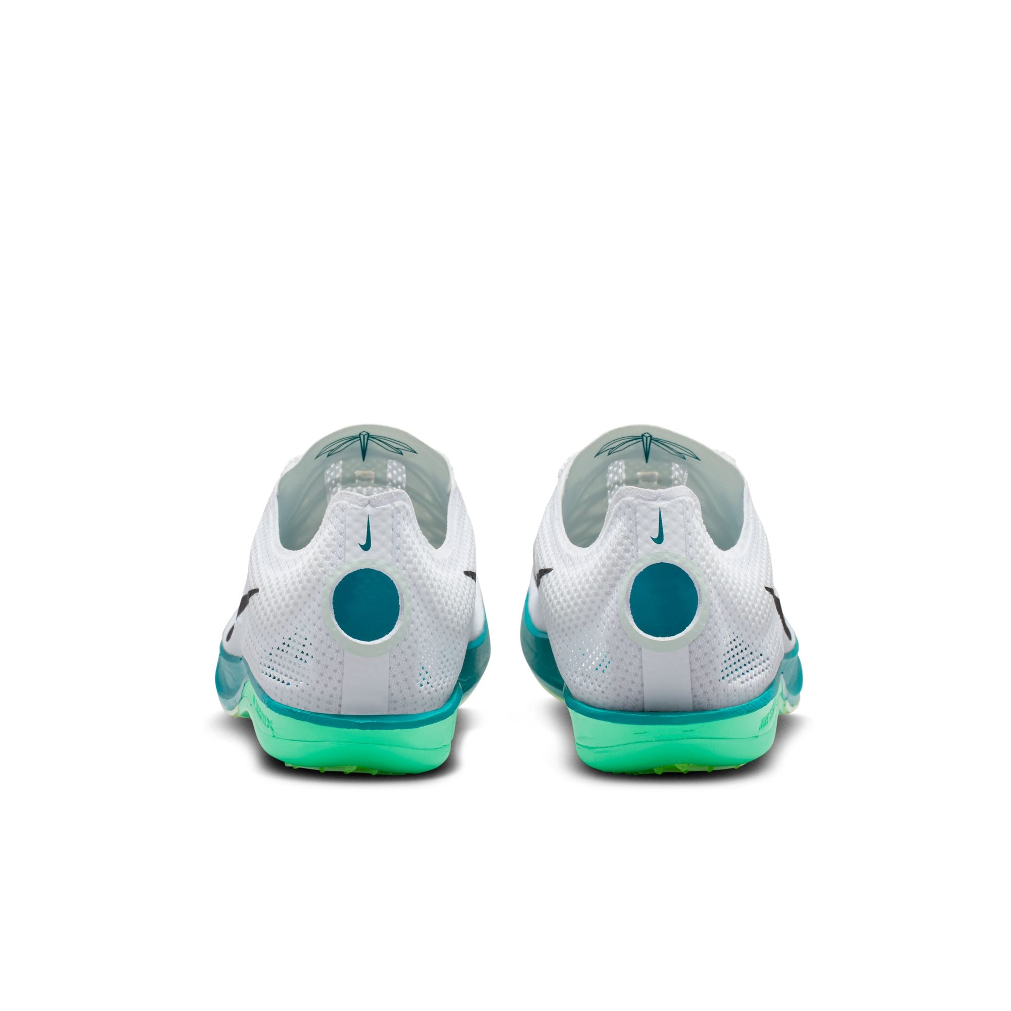Nike ZoomX Dragonfly 2 Running Spikes White / Black / Bright Spruce / Electric Algae - Achilles Heel