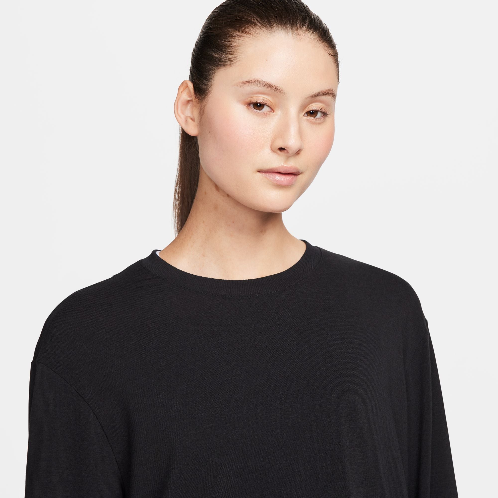 Nike Women's One Dri-FIT Relaxed Top Black / Black - Achilles Heel