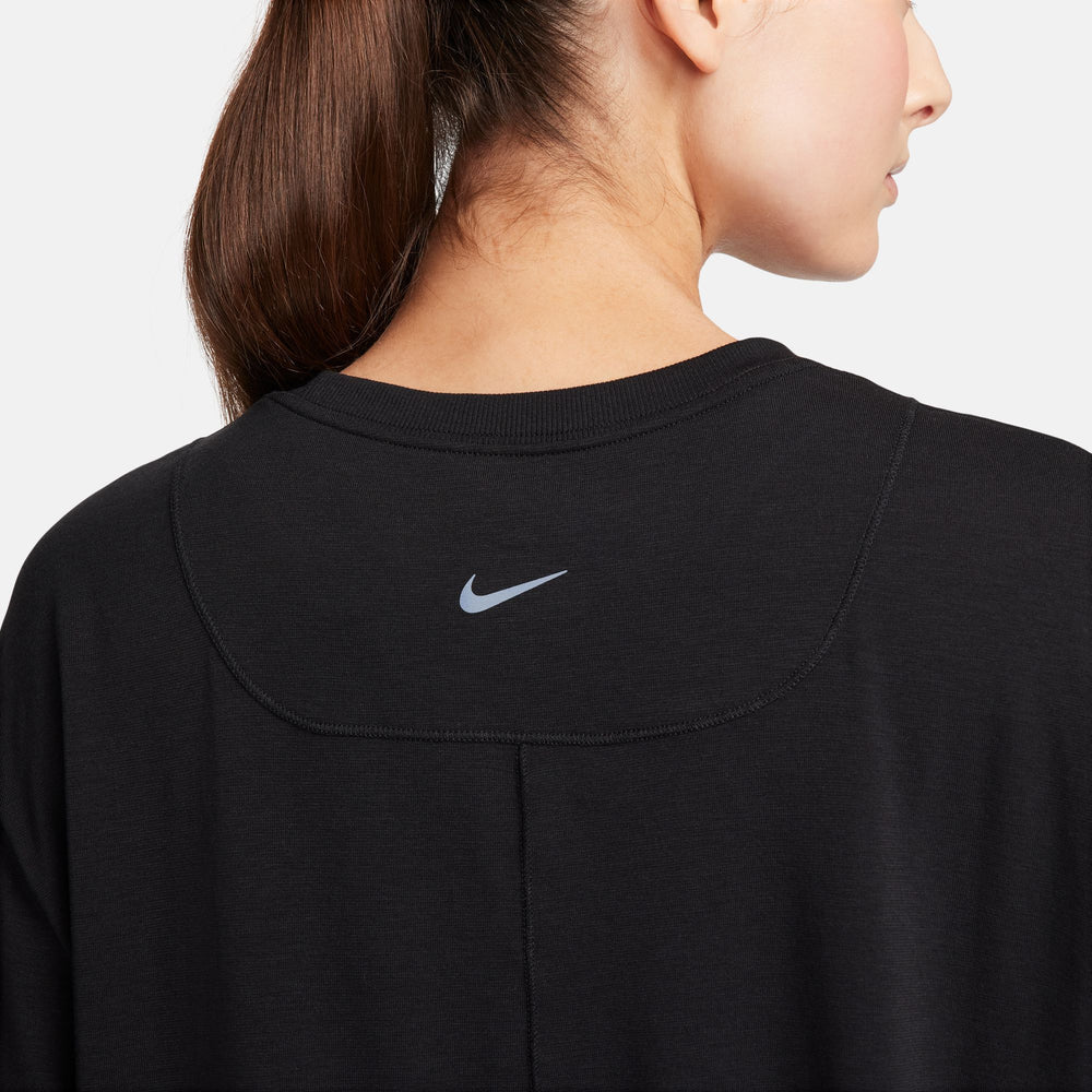 Nike Women's One Dri-FIT Relaxed Top Black / Black - achilles heel