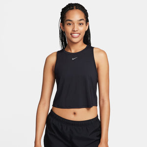 Nike Women's Dri-FIT One Classic Cropped Tank Black / Black - achilles heel