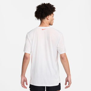 Nike Men's Rise 365 Prefontaine Run Energy Tee Summit White / Picante Red - achilles heel