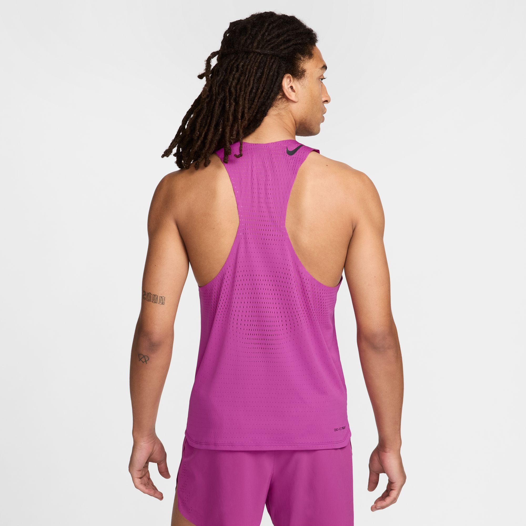 Nike Men's Dri-FIT AeroSwift ADV Running Vest Hot Fuchsia / Black - Achilles Heel