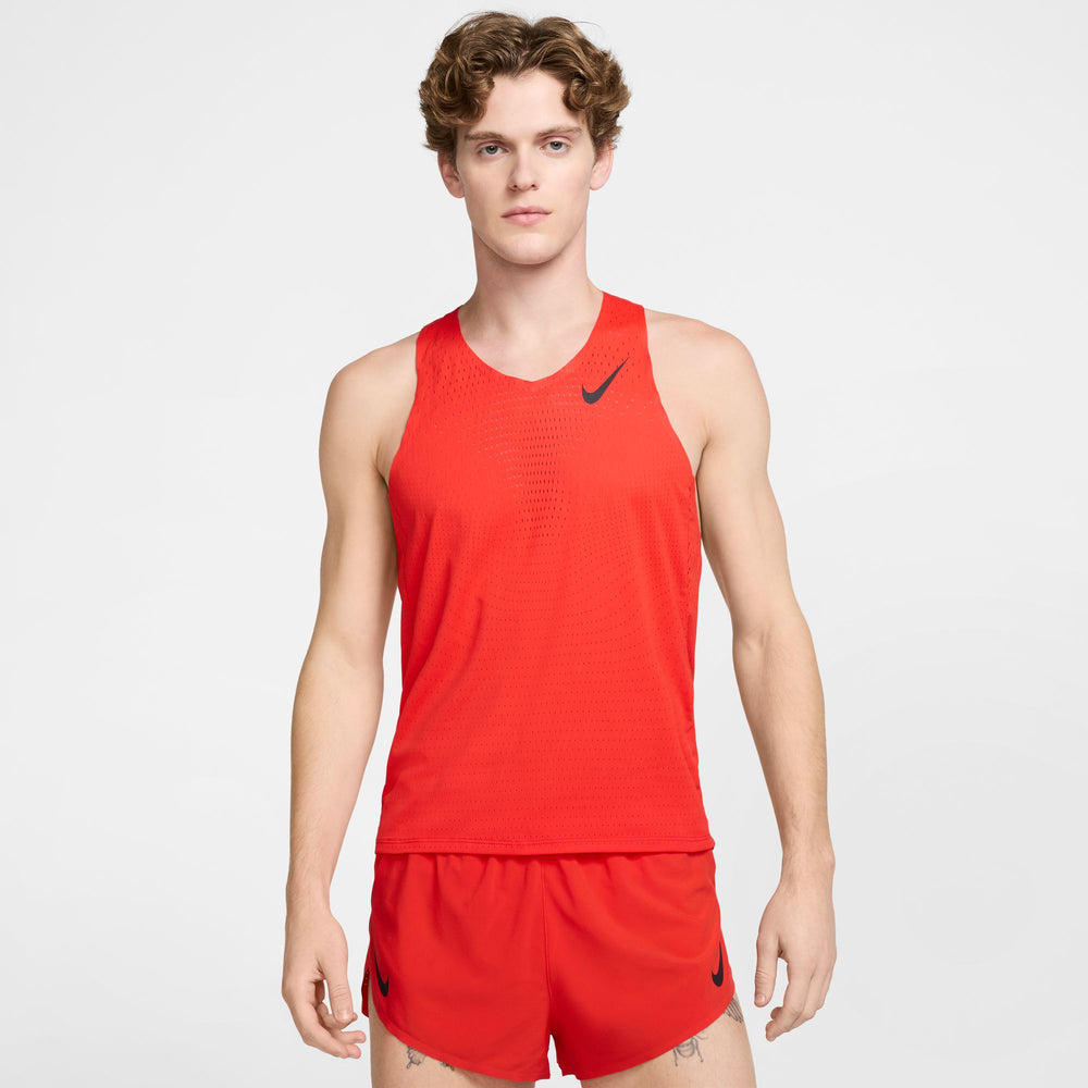 Nike Men's Dri-FIT AeroSwift ADV Running Vest Light Crimson / Black - achilles heel