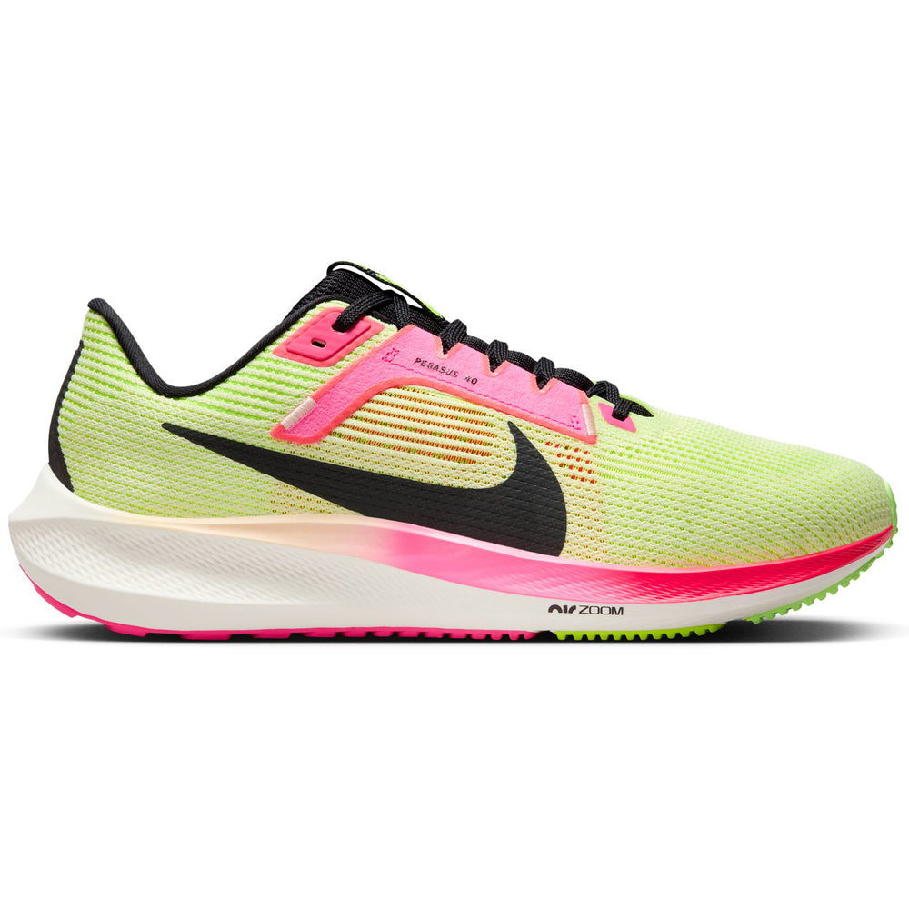 Nike Men's Air Zoom Pegasus 40 Premium Running Shoes Luminous Green / Volt / Lime Blast / Black - achilles heel