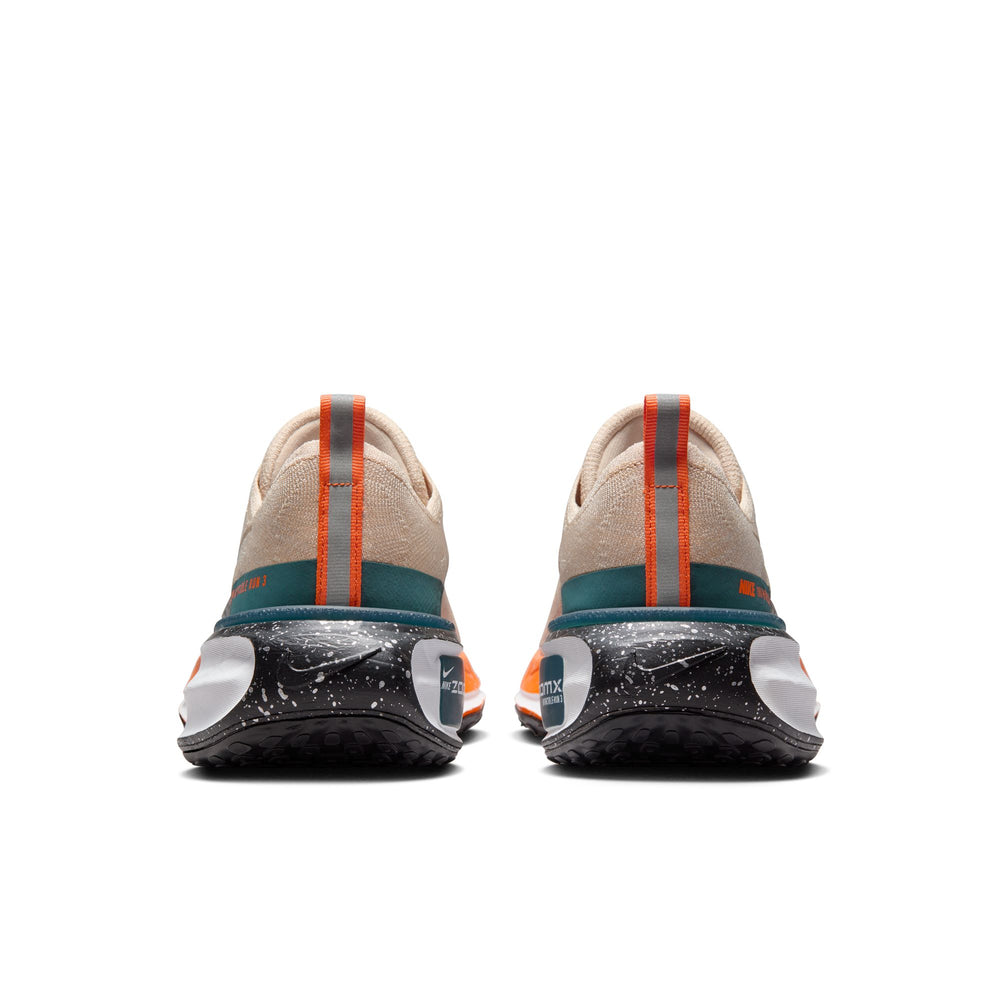 Nike Men's Invincible Run Flyknit 3 Running Shoes Oatmeal / Black / Safety Orange - achilles heel