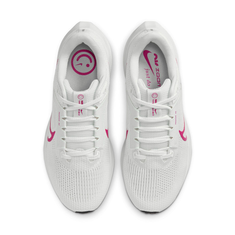 Nike Women's Pegasus 40 Running Shoes Summit White / Fireberry - achilles heel